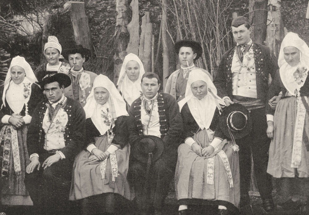 BRITTANY. Costumes Bretons 1903 old antique vintage print picture